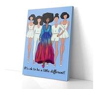 YAASIMOULE It’s Ok To Be a Little Different Black Girl Canvas Prints