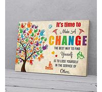 YAASIMOULE It’s Time To Make A Change Occupational Therapist Canvas Prints