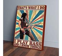 YAASIMOULE It’s What I Do I Play Bass And I Know Things Guitar Canvas Prints