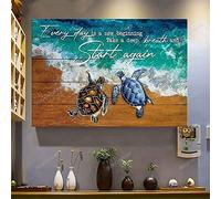 YAASIMOULE Jesus Every day is a new beginning, take a deep breath and start again 2 Jesus Landscape Canvas Print Wall Art