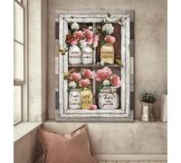 YAASIMOULE Jesus Garden rose and hummingbird My God is the light in the darkness Portrait Canvas Print Wall Art