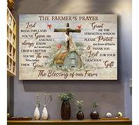 YAASIMOULE Jesus Peaceful farm and Cardinal Every moment Thank God Landscape Canvas Print Wall Art