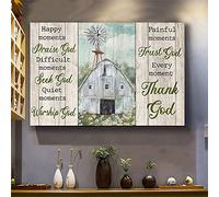 YAASIMOULE Jesus Peaceful land Every moment Thank God Landscape Canvas Print Wall Art