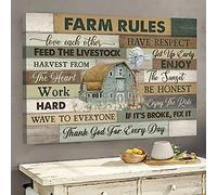 YAASIMOULE Jesus Stunning farm Thank God for every day Landscape Canvas Print Wall Art