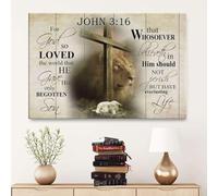 YAASIMOULE John 3:16 KJV Canvas Wall Art