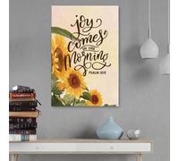 YAASIMOULE Joy Comes in the Morning Psalm 30:5 canvas wall art