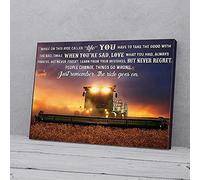 YAASIMOULE Just Remember The Ride Goes On Farmer Canvas Prints Wall Art