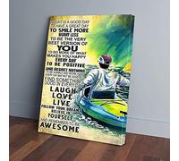 YAASIMOULE Kayak Man Remember To Be Awesome Today Canvas Prints
