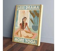 YAASIMOULE Less Drama More Yoga Canvas Prints Wall Art