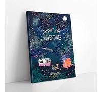 YAASIMOULE Let’s Be Adventure Happy Camping Canvas Prints Wall Art