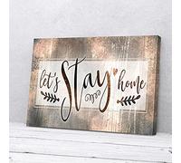 YAASIMOULE Let’s Stay Home Canvas Prints Wall Art