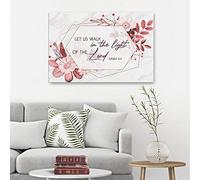 YAASIMOULE Let us walk in the light of the Lord Isaiah 2:5 canvas wall art