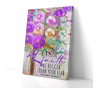 YAASIMOULE Let You Faith Be Bigger Dragonfly Alzheimer Canvas Prints Wall Art