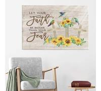 YAASIMOULE Let your faith be bigger than your fear canvas wall art