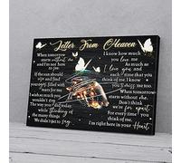 YAASIMOULE Letter From Heaven Butterfly Canvas Wall Art