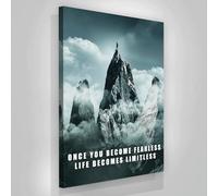 YAASIMOULE Life Becomes Limitless Motivational Canvas Prints