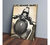 YAASIMOULE Life Behind Bars Biker Canvas Prints