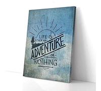 YAASIMOULE Life Is Either An Adventure Or Nothing Canvas Prints Wall Art