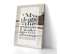 YAASIMOULE Life Is Too Short To Have Just One Dog Purple Dog Canvas Prints Wall Art