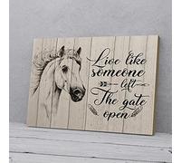 YAASIMOULE Life Like Someone Left The Gate Open Horse Canvas Prints Wall Art