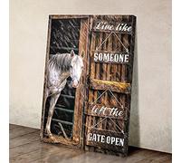 YAASIMOULE Live Life Someone Left The Gate Open Horse Life Canvas Prints