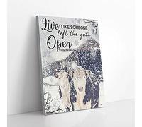 YAASIMOULE Live Like Someone Left The Gate Open Cow Canvas Prints Wall Art