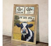 YAASIMOULE Live Like Someone Left The Gate Open Dairy Cattle Canvas Prints