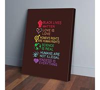 YAASIMOULE Love Is Love Kindness Is Everything BLM Canvas Prints