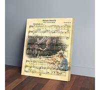 YAASIMOULE Madama Butterfly Sheet Music Of Giacomo Puccini Canvas Prints