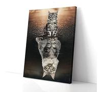 YAASIMOULE Maine Coon Cat Believe In Yourself Canvas Prints Wall Art