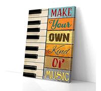 YAASIMOULE Make Your Own Kind Of Music Piano Canvas Prints Wall Art