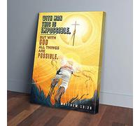 YAASIMOULE Man Come To God All Things Are Possible Canvas Prints