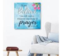 YAASIMOULE Matthew 21:22 If you believe you will receive…canvas wall art