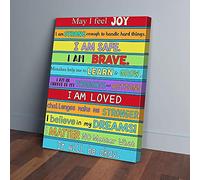 YAASIMOULE May I Feel Joy I Am Strong Teacher Canvas Prints