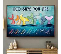 YAASIMOULE Mermaid God Says Canvas Prints