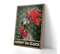 YAASIMOULE Merry As Cluck Chicken Canvas Prints Wall Art