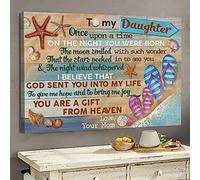 YAASIMOULE Mom to daughter Beach stuff You are a gift from heaven Landscape Canvas Print Wall Art