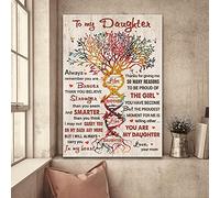 YAASIMOULE Mom to daughter DNA tree The proudest moment for me is telling other you are my daughter Family Portrait Canvas Print Wall Art