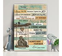 YAASIMOULE Mom to daughter Pebble mother and daughter I love my life because it gave me you Family Portrait Canvas Print Wall Art