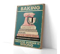 YAASIMOULE Murder Is Wrong Baking Book Canvas Prints Wall Art