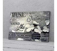 YAASIMOULE Music Is What Feelings Sound Like Ukulele Canvas Prints