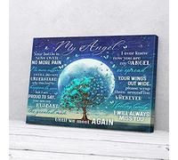 YAASIMOULE My Angel Until We Meet Again Butterfly Canvas Wall Art