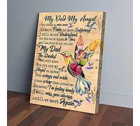 YAASIMOULE My Dad My Angel Until We Meet Again Hummingbird Canvas Prints Wall Art