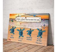 YAASIMOULE My God That Is Who You Are Ocean Butterfly Turtle Canvas Prints