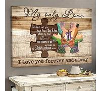 YAASIMOULE My only love You complete me & make me a better person Couple Landscape Canvas Print Wall Art