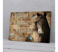 YAASIMOULE My Soul Know You Are At Peace Butterfly Horse Canvas Wall Art