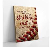 YAASIMOULE Never Let The Fear Of Striking Out Baseball Love Canvas Prints Wall Art