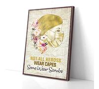 YAASIMOULE Not All Heroes Wear Capes Scrubs Nurse Canvas Prints Wall Art