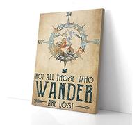 YAASIMOULE Not All Those Who Wander Are Lost Mountain Biker Canvas Prints Wall Art