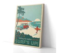 YAASIMOULE Nothing Else Matters When The Surfing Up Retro Surfer Canvas Prints Wall Art